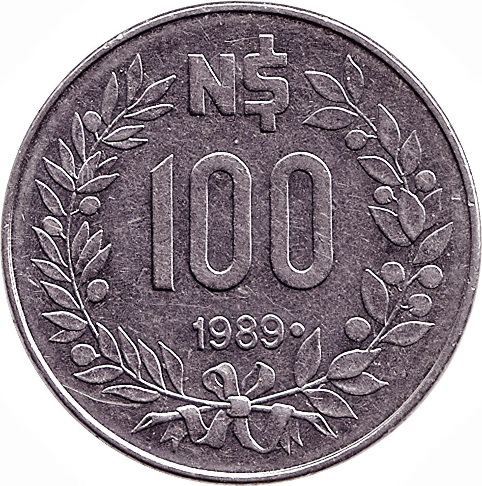 Uruguay 100 Nuevos Pesos Coin | Andalusia Gaucho | KM96 | 1989