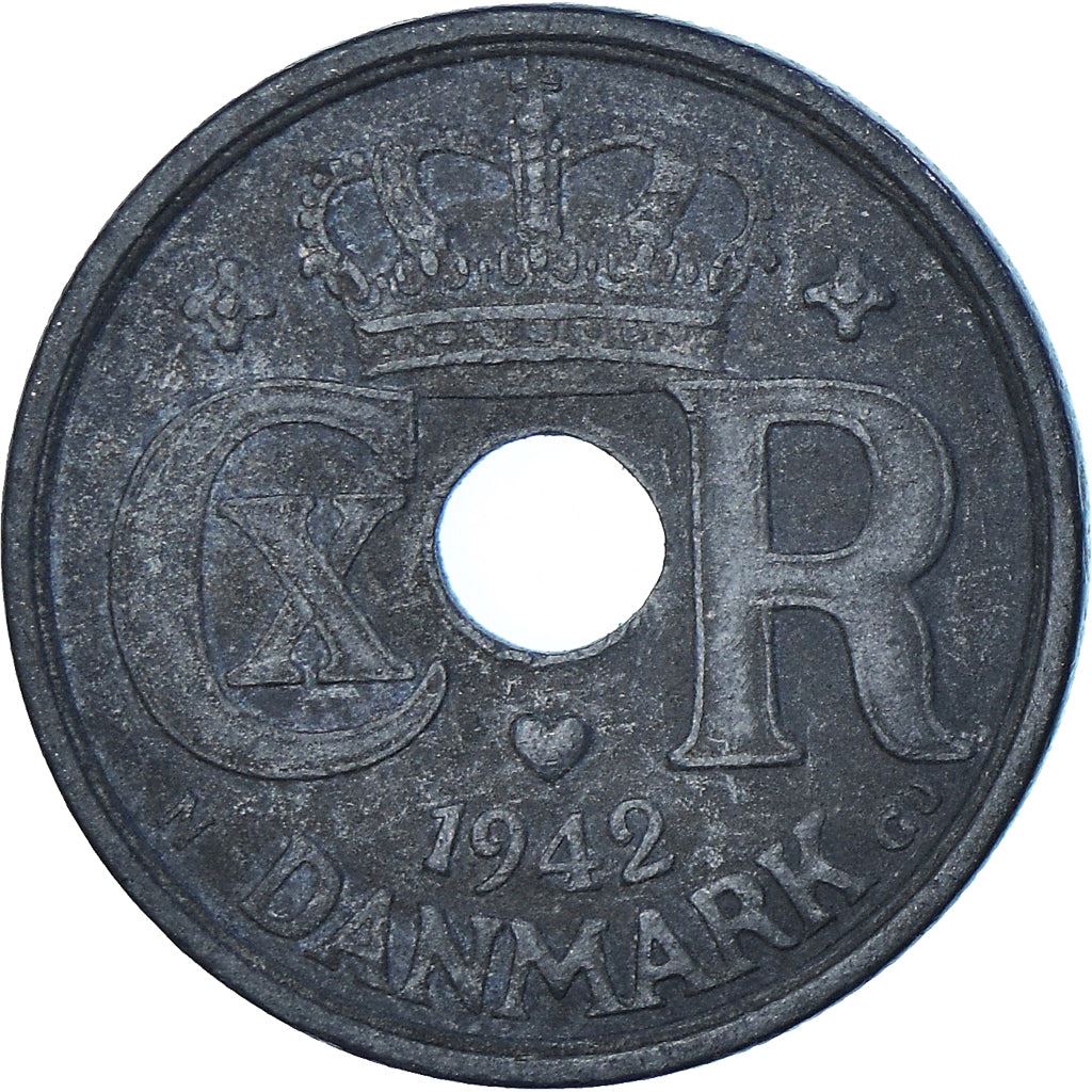 Denmark | 25 Ore Coin | Monogram | Km:823.2A | 1941 - 1945