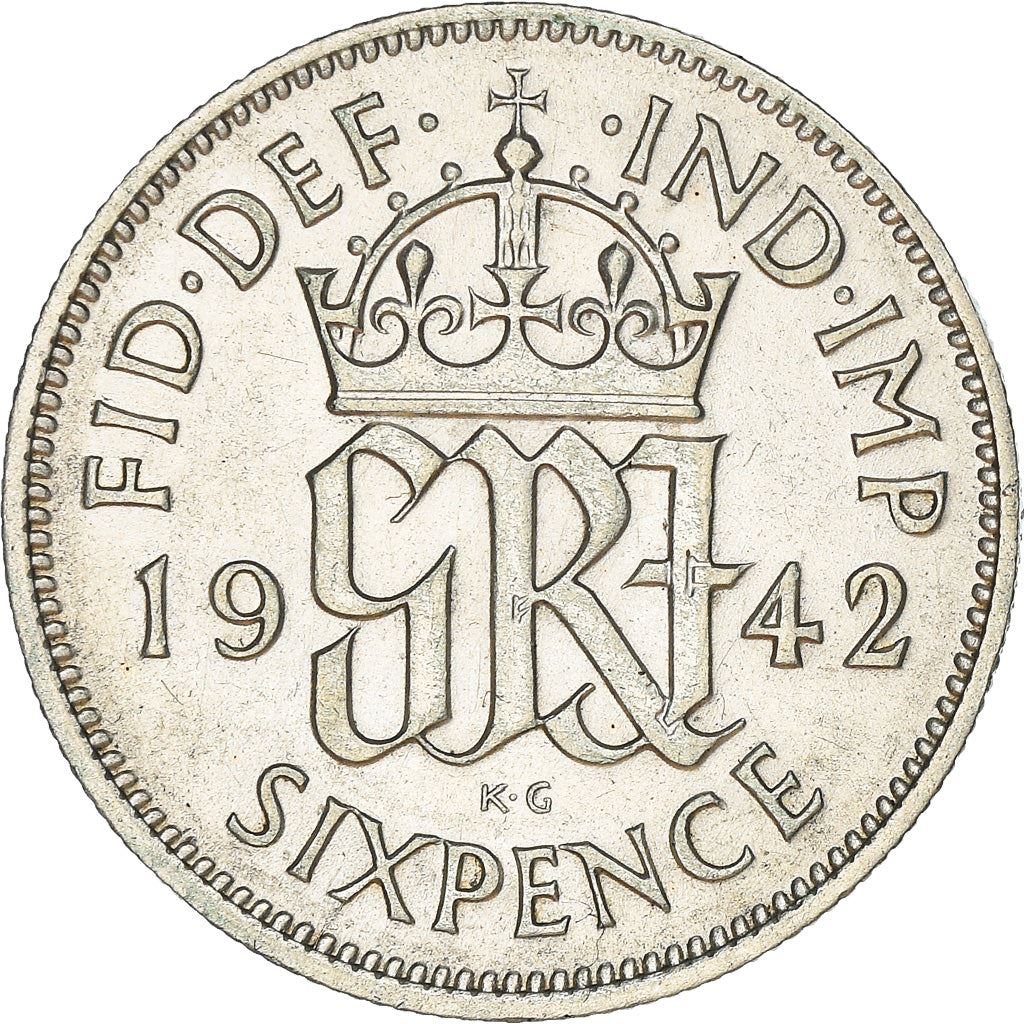 United Kingdom | 6 Pence Coin | George VI | KM:852 | 1937 - 1946
