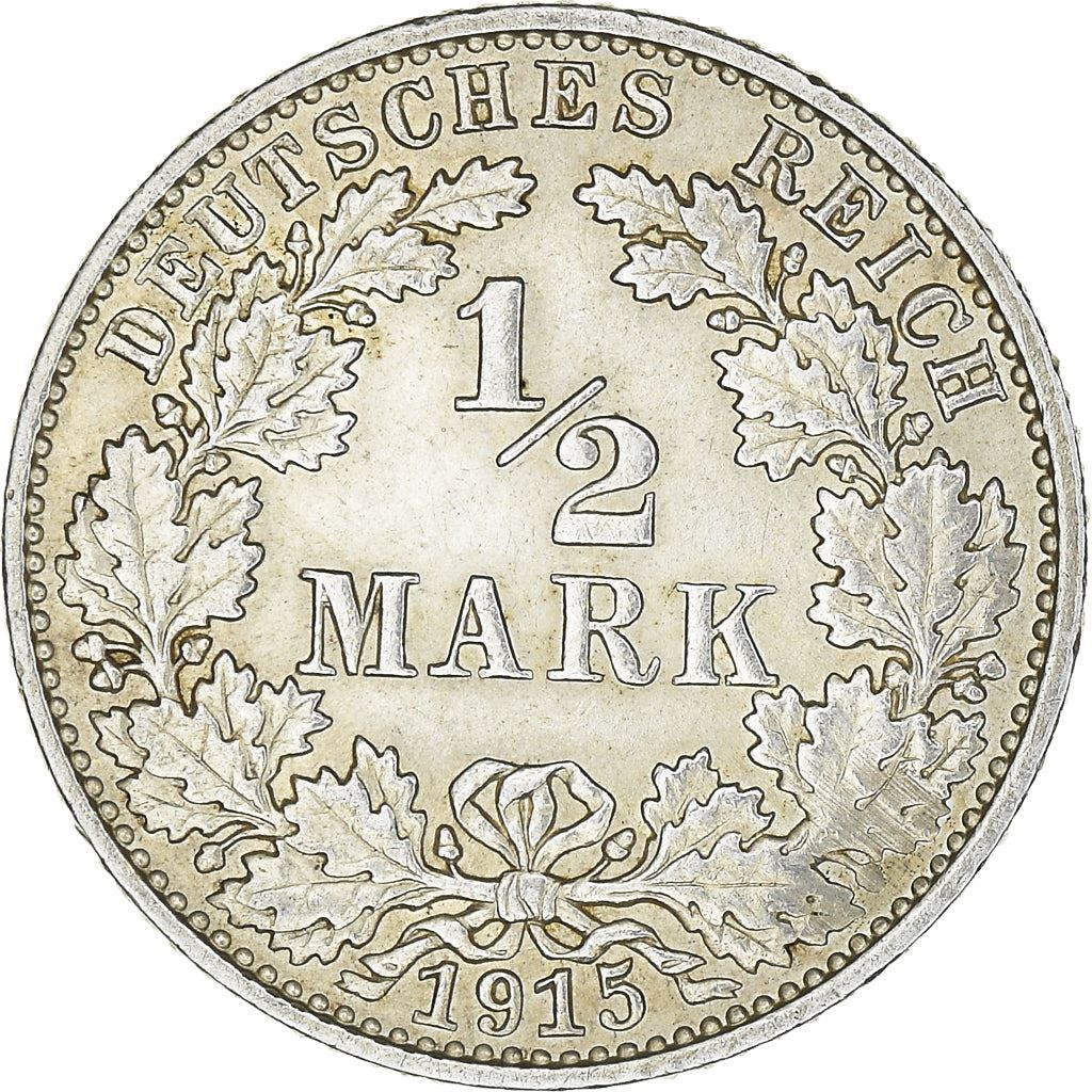 German Empire 1/2 Mark Coin | Deutsches Reich | Wilhelm II | Type 2 | KM17 | 1905 - 1919