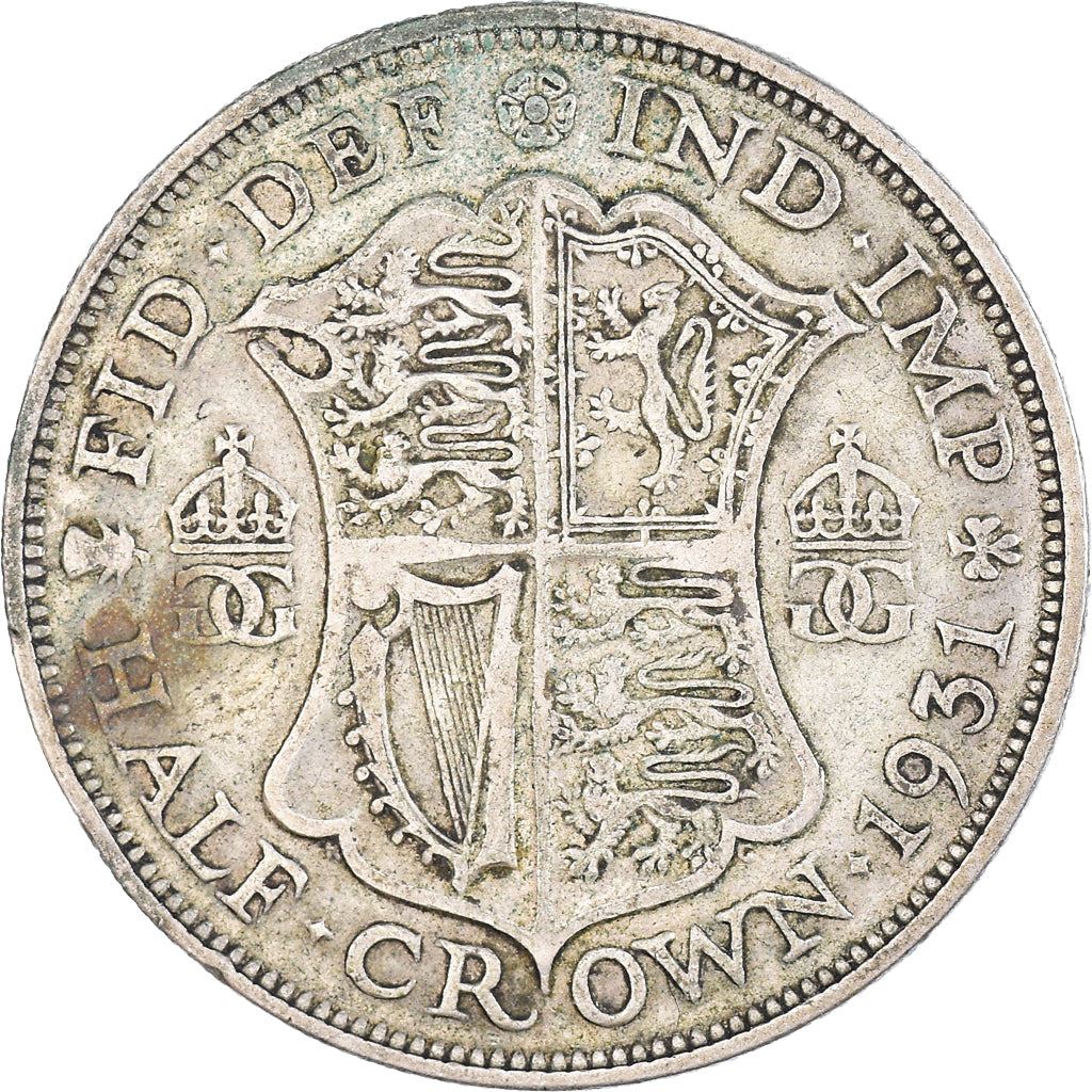 United Kingdom | 1/2 Crown Coin | George V | KM:835 | 1927 - 1936