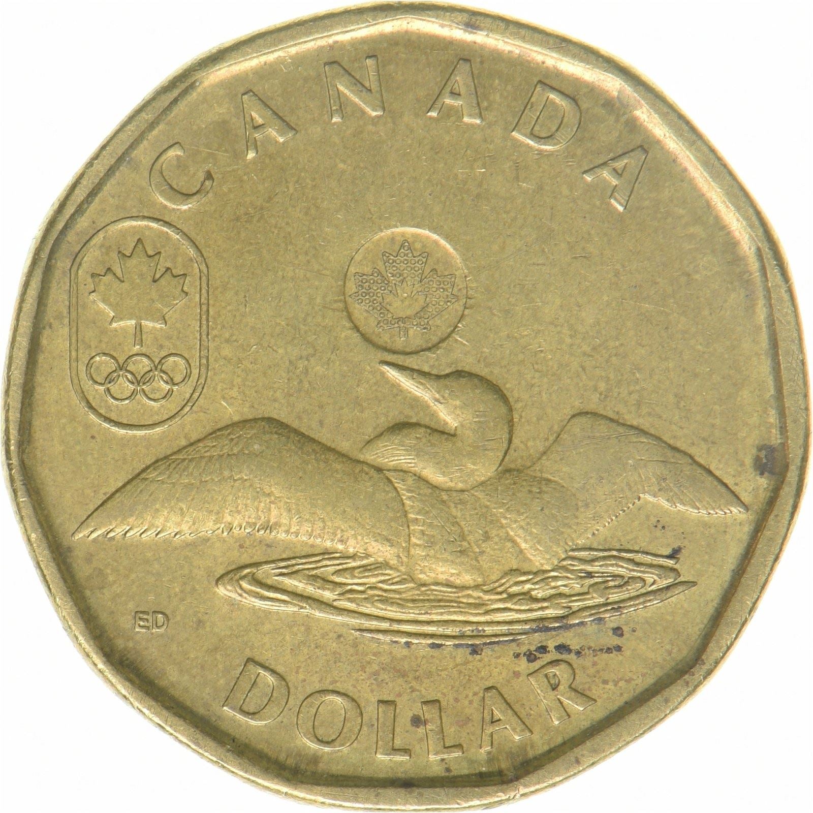 Canada | 1 Dollar Coin | Lucky Loonie | Brass plated steel | KM:1256 | 2012-2014