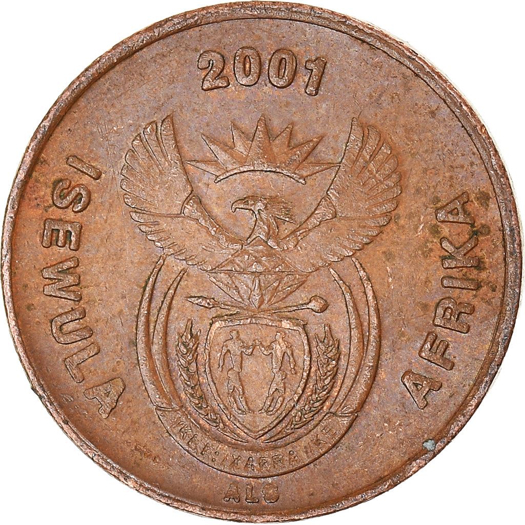 South Africa 1 Cent Coin | Ndebele Legend - ISEWULA AFRIKA | KM221 | 2000 - 2001