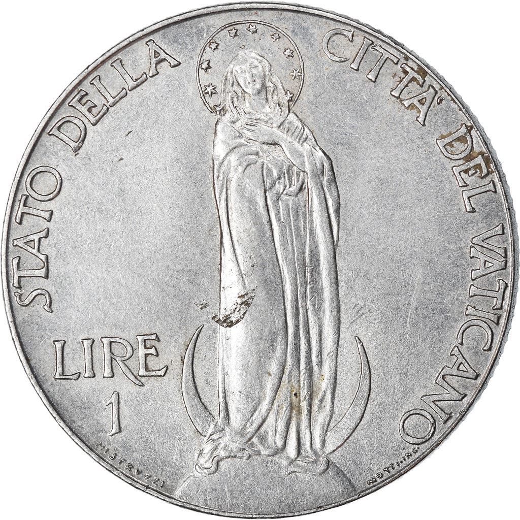 Vatican City | 1 Lira Coin | Virgin Mary | Km:26A | 1940 - 1941