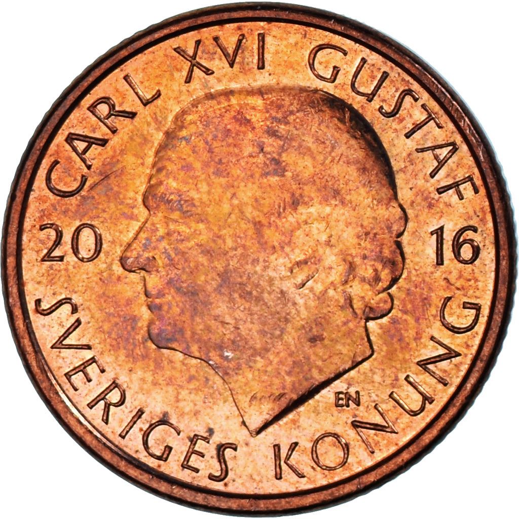 Sweden | 2 Kronor Coin | King Carl XVI Gustaf | Three Crowns | Whirlwind | Km:929 | 2016 - 2020