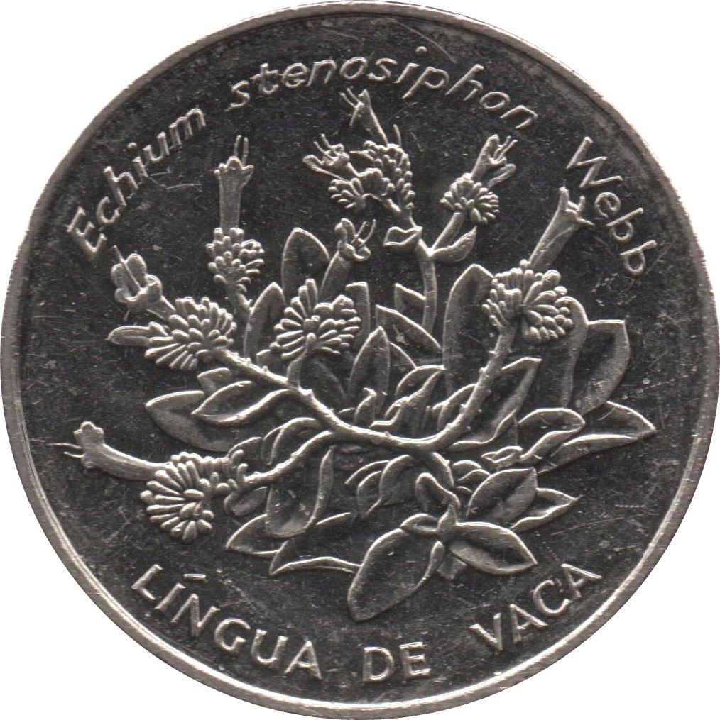 Cape Verde 10 Escudos Coin | Lingua De Vaca Flower | KM32 | 1994