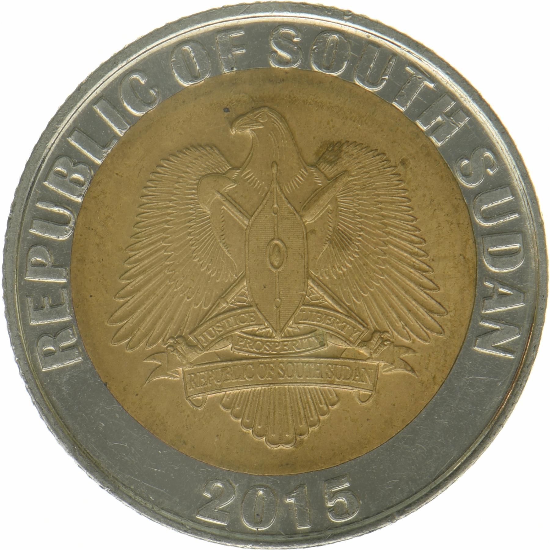 Sydsudan | 1 Pund Mønt | Nubisk giraf | KM:4 | 2015