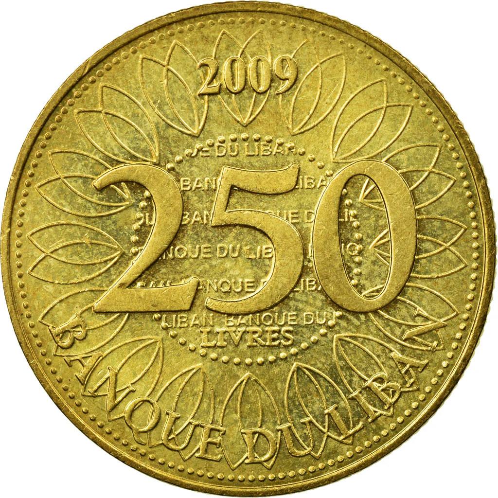 Lebanon Coin | 250 Lirah Coin | Livres | Cedar Tree | 2006 - 2018