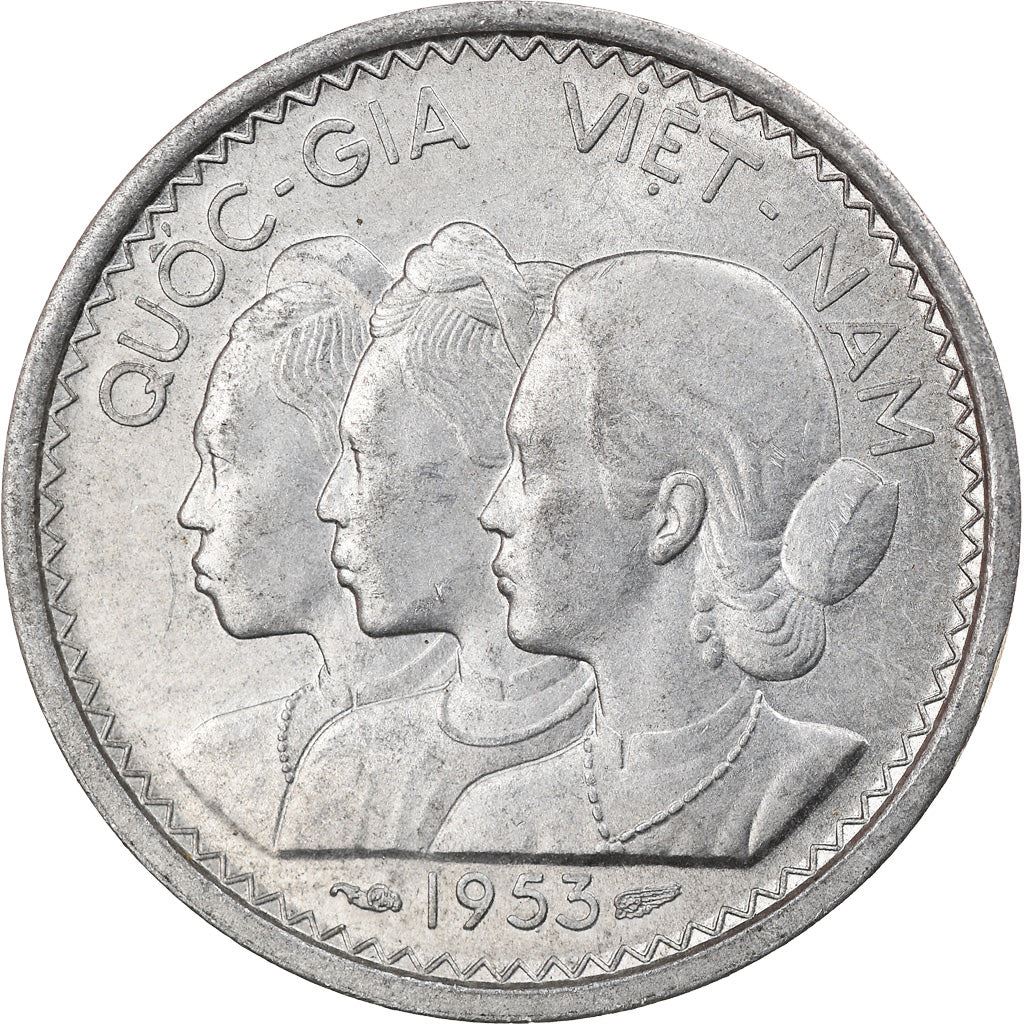 South Vietnam | 10 Su Coin | Rice plant | Km:1 | 1953