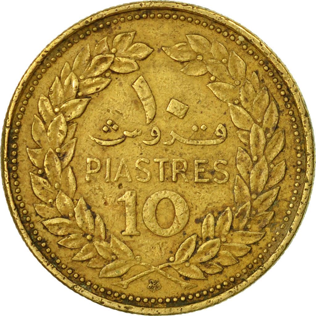Lebanon | 10 Qirush / Piastres Coin | Cedar tree | Km:26 | 1968 - 1975