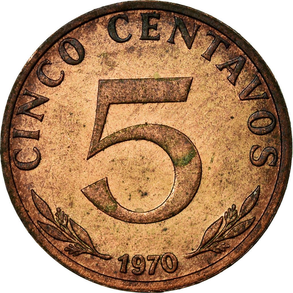 Bolivia | 5 centavos | verkoperd staal | Wapen | KM:187 | 1965-1970