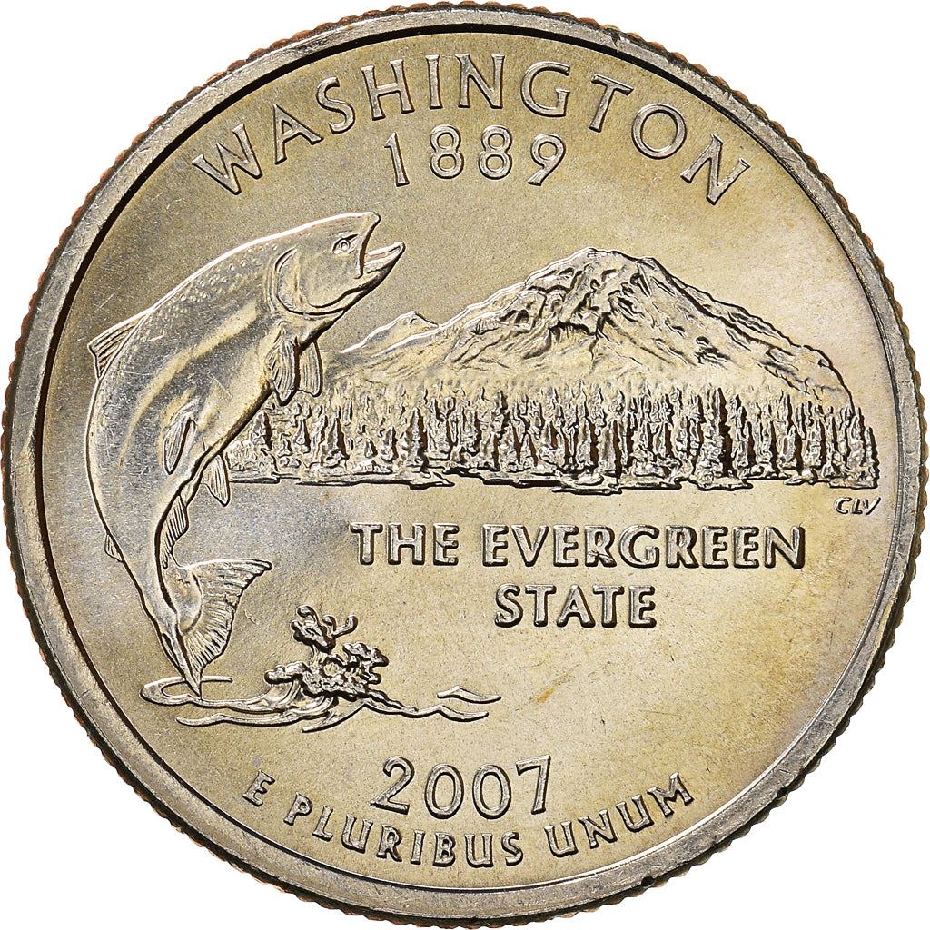 United States | 1/4 Dollar Coin | Washington | Km:397 | 2007