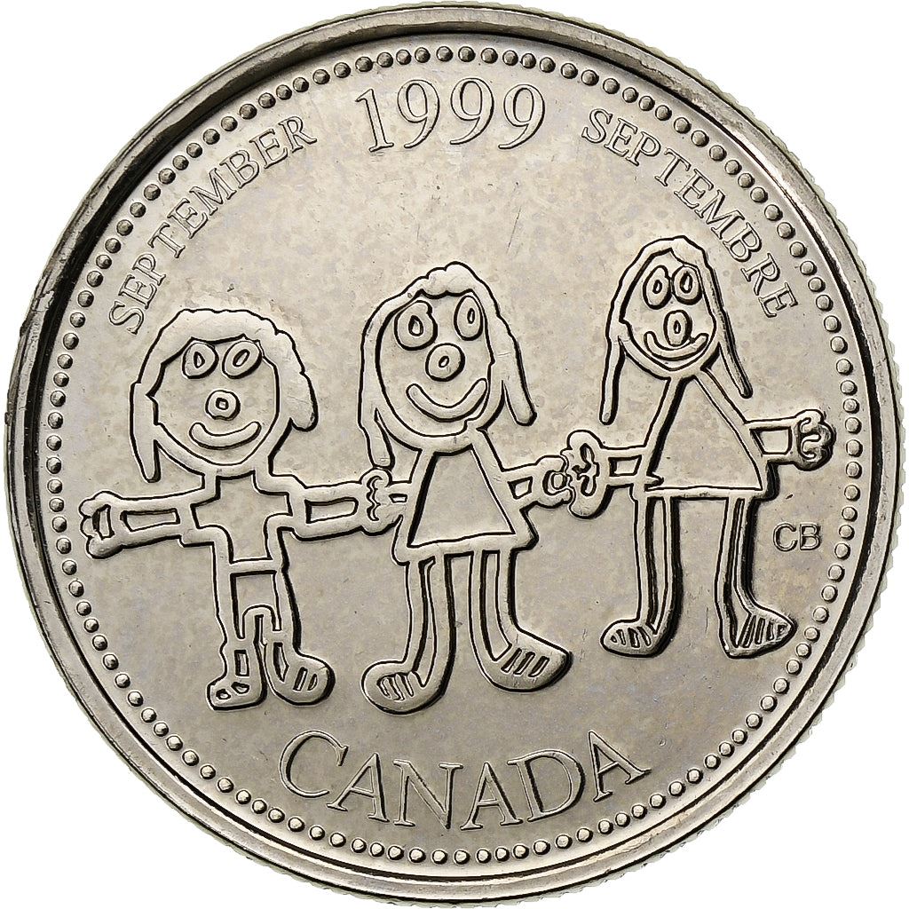 Canada | 25 Cents Coin | Canada Through a Child’s Eye | Nickel | KM:350 | 1999