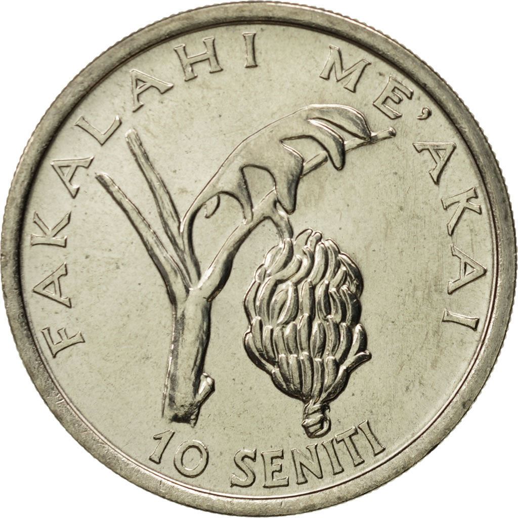 Tonga | 10 Seniti Coin | King Tupou IV | Banana | FAO | Km:69 | 1981 - 1996
