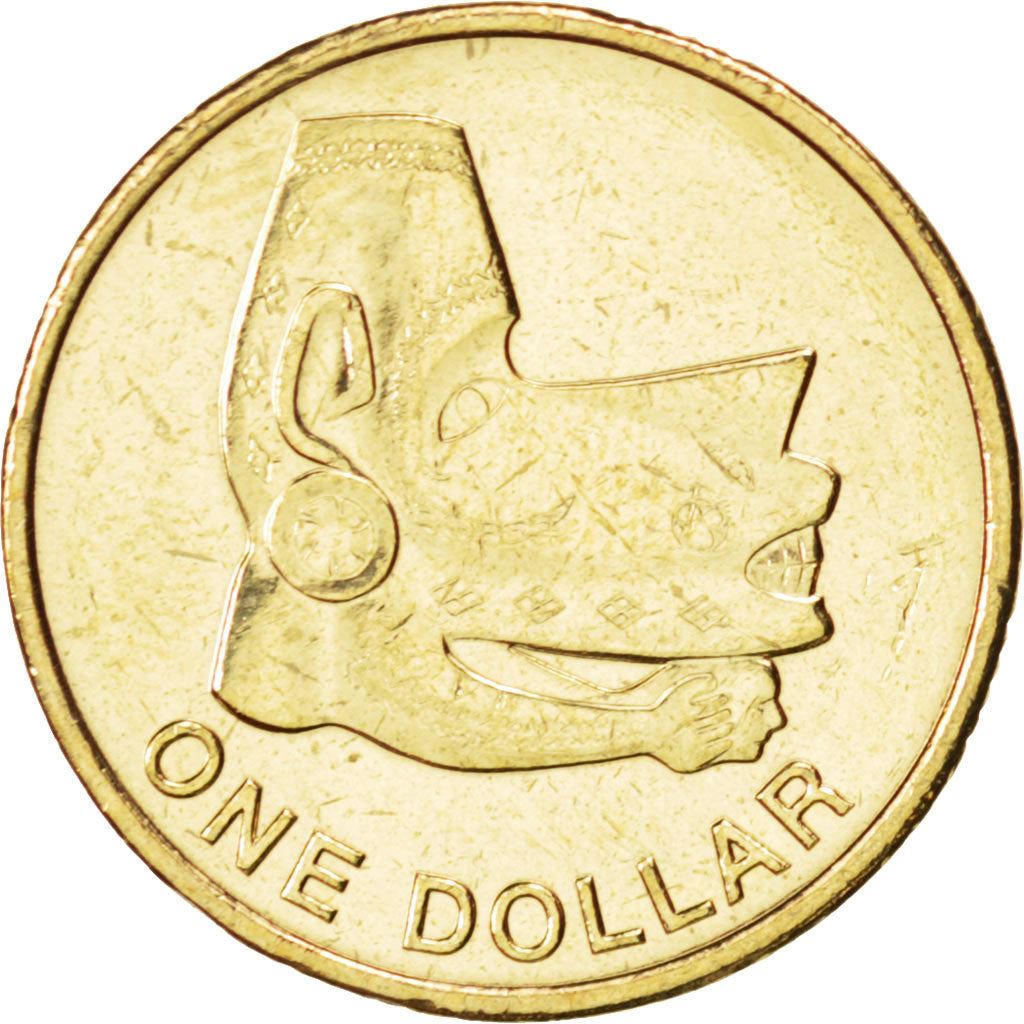 Solomon Islands | 1 Dollar Coin | Elizabeth II | Nguzu Nguzu | Statue | KM:238 | 2012 - 2016