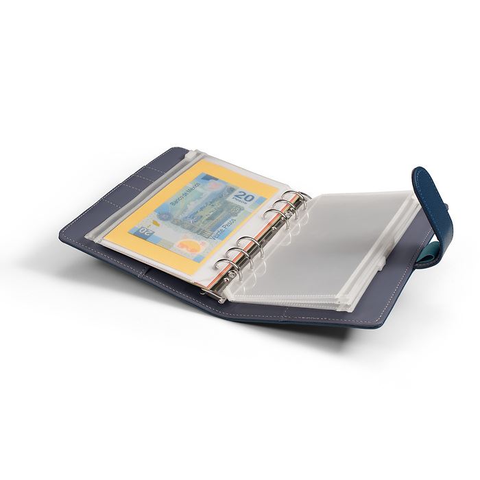 Travel Money Ring Binder | 5 Zip-Up Sheets Included | Three Colours