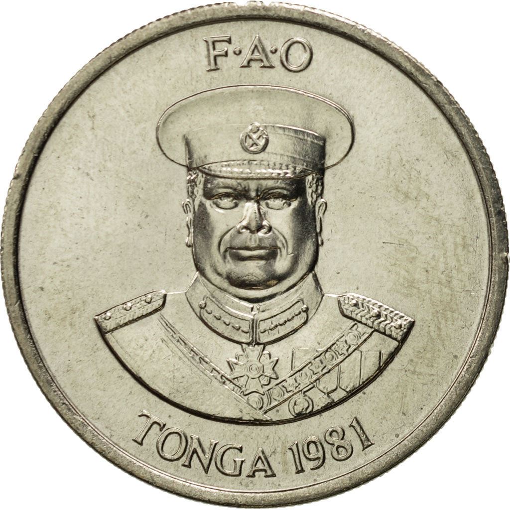 Tonga | 10 Seniti Coin | King Tupou IV | Banana | FAO | Km:69 | 1981 - 1996