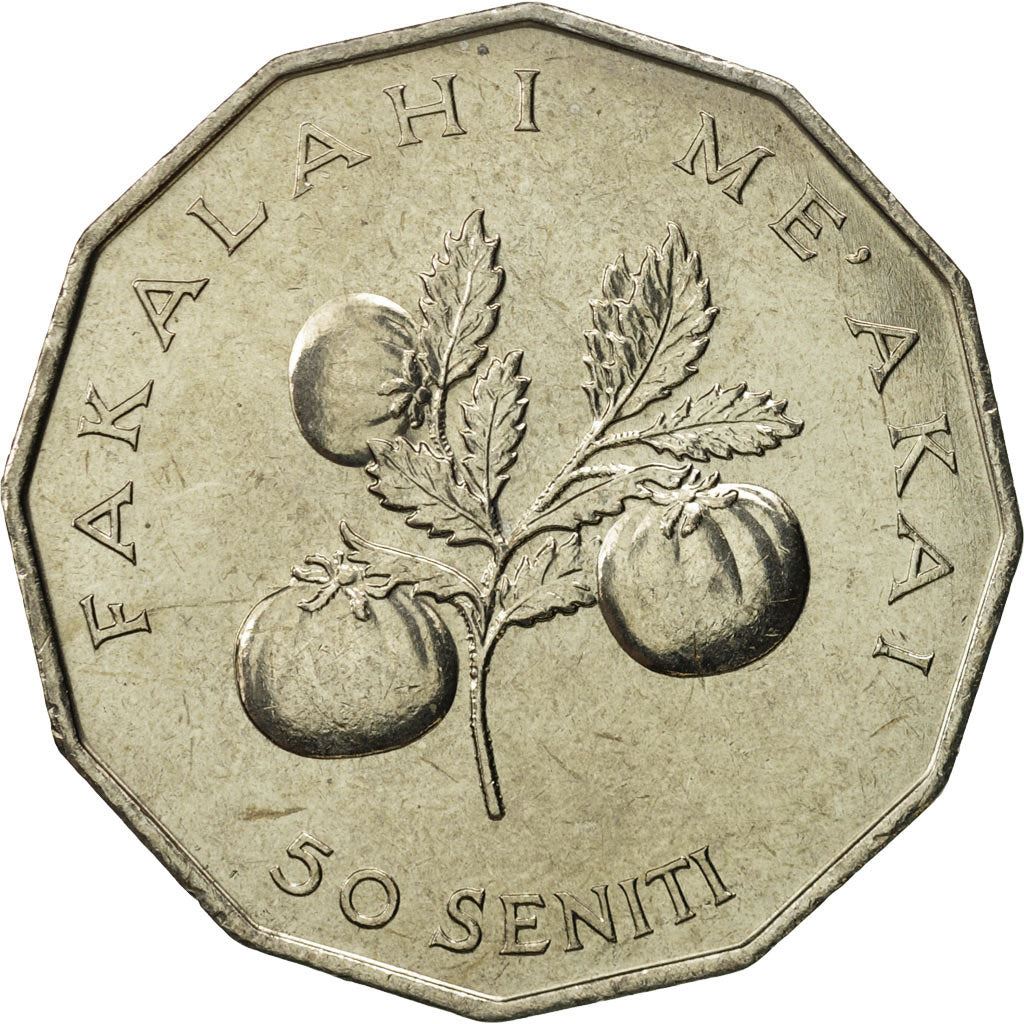 Tonga | 50 Seniti Coin | King Tupou IV | Tomato | FAO | Km:71 | 1981 - 1996