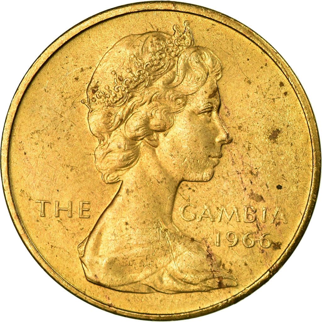 The Gambia | 3 Pence Coin | Double-spurred francolin | Km:2 | 1966