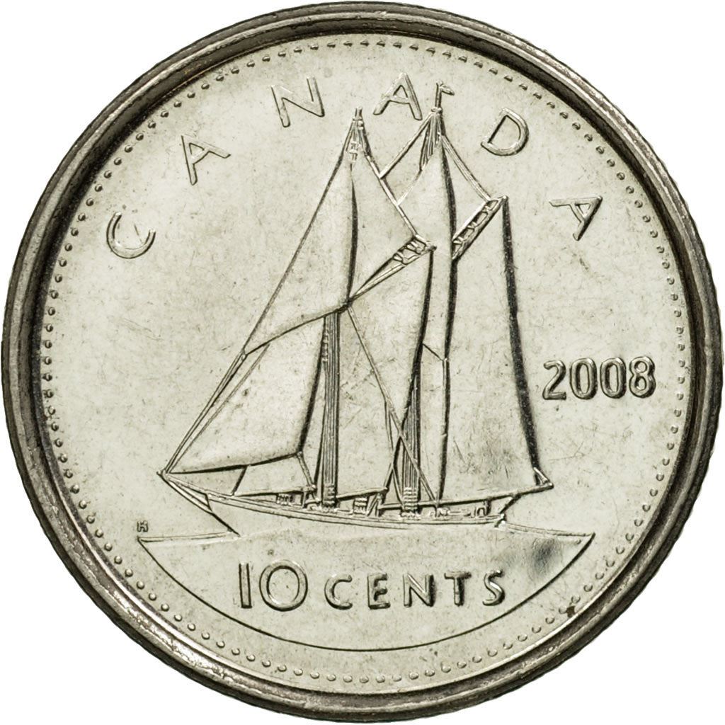 Canada | 10 Cents Coin | Nickel plated steel | KM:492 | 2003-2022