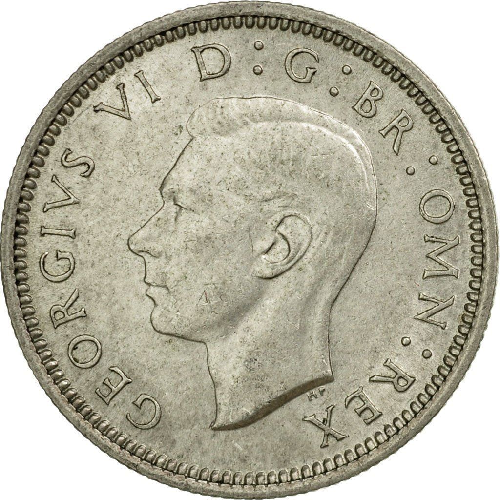 United Kingdom | 6 Pence Coin | George VI | KM:852 | 1937 - 1946