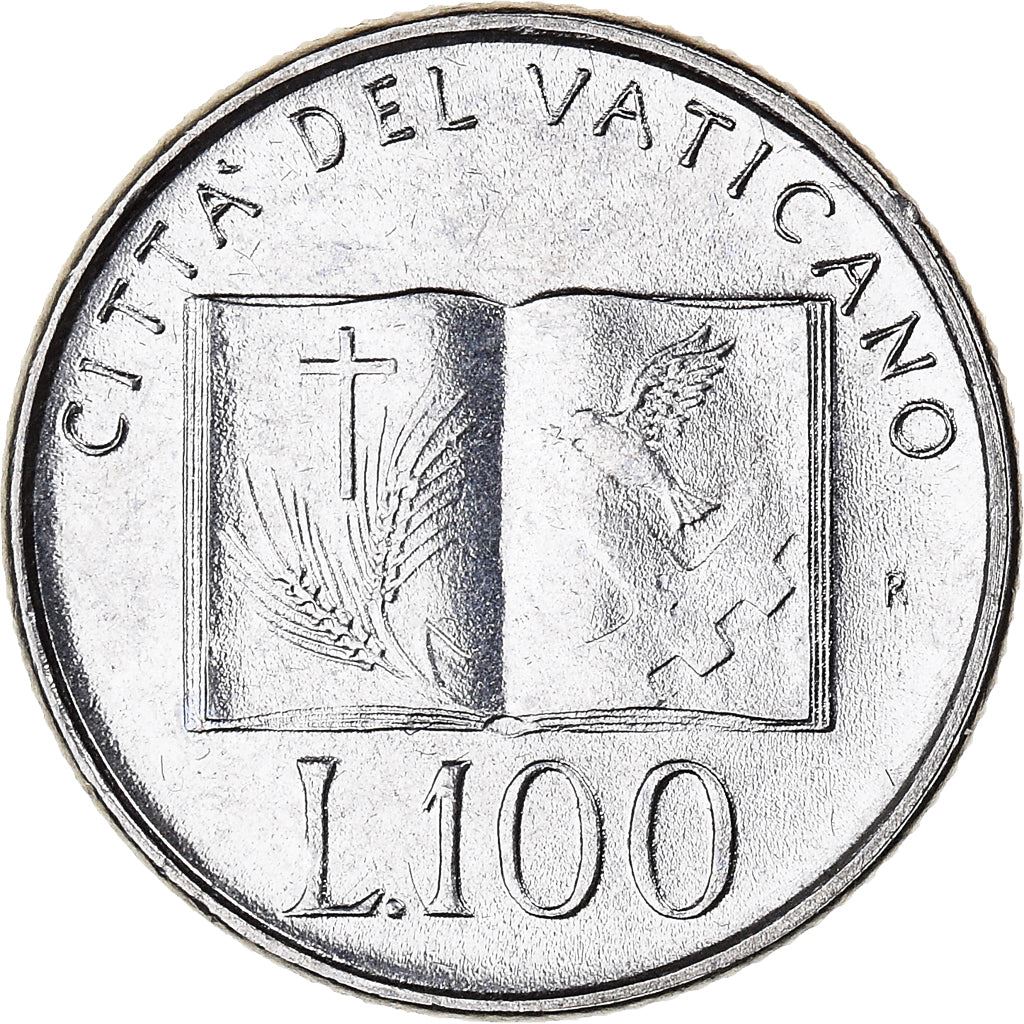 Vatican City | 100 Lire Coin | John Paul II | Km:239 | 1992