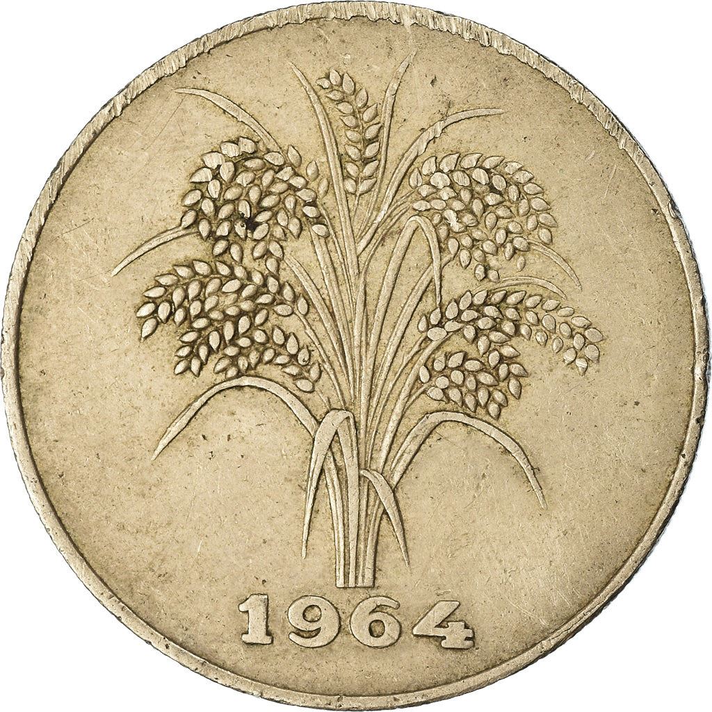 Vietnam › South Vietnam | 10 Dong Coin | Rice stalks | Km:8 | 1964 - 1967