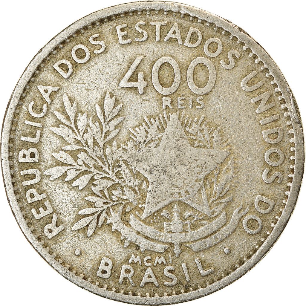 Brazil | 400 Reis Coin | Liberty | Km:505 | 1901