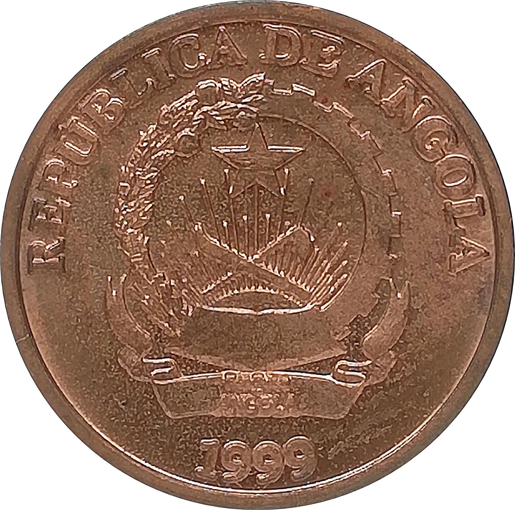 Angola | 10 Centimos Coin | Gear | Wreath | KM:95 | 1999