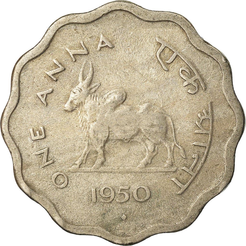 India | 1 Anna Coin | Zebu | Km:3 | 1950 - 1954
