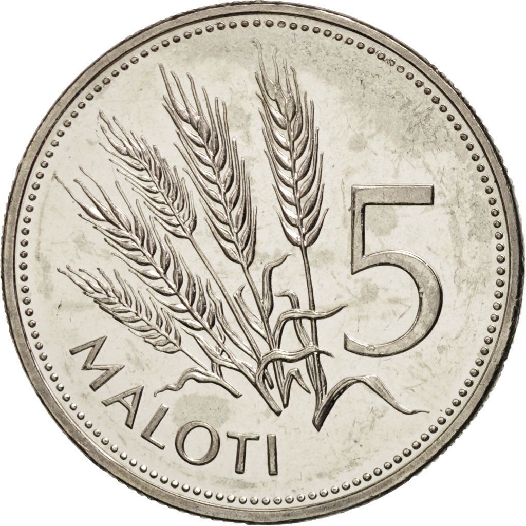 Lesotho | 5 Maloti Coin | Wheat sprigs | Km:59 | 1996 - 2010
