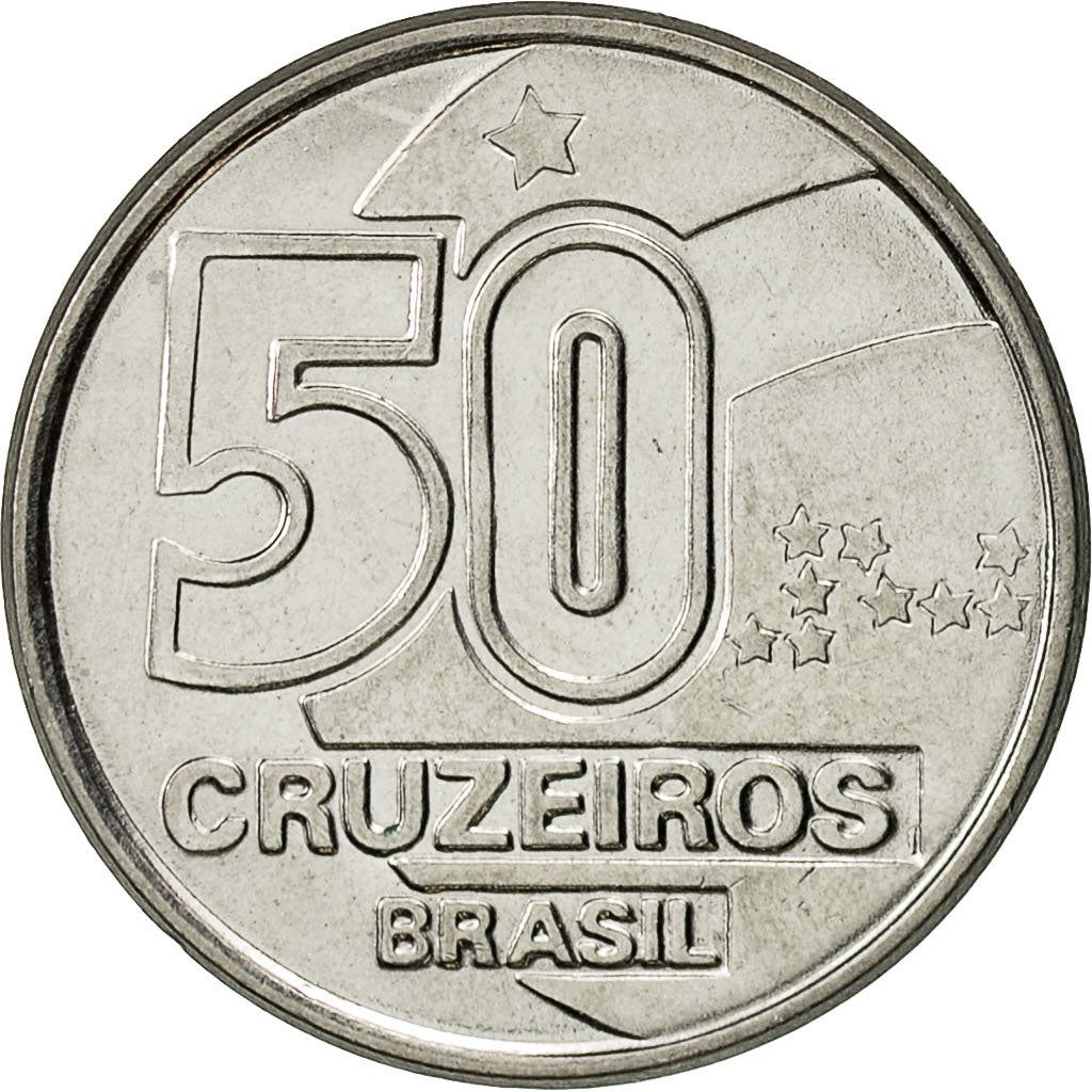 Brazil | 50 Cruzeiros Coin | Market Woman | Km:620 | 1990 - 1992