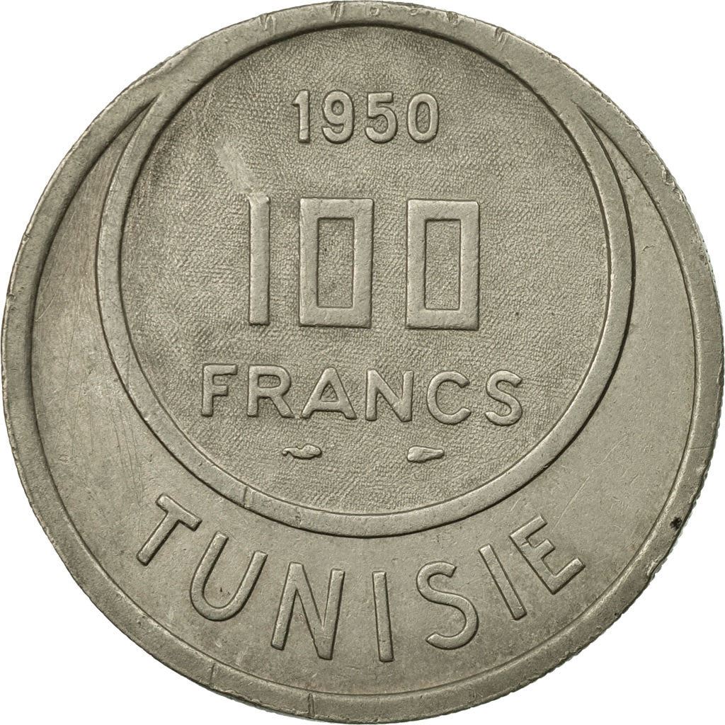 Tunisia 100 Francs Coin | Muhammad VIII | KM276 | 1950 - 1957
