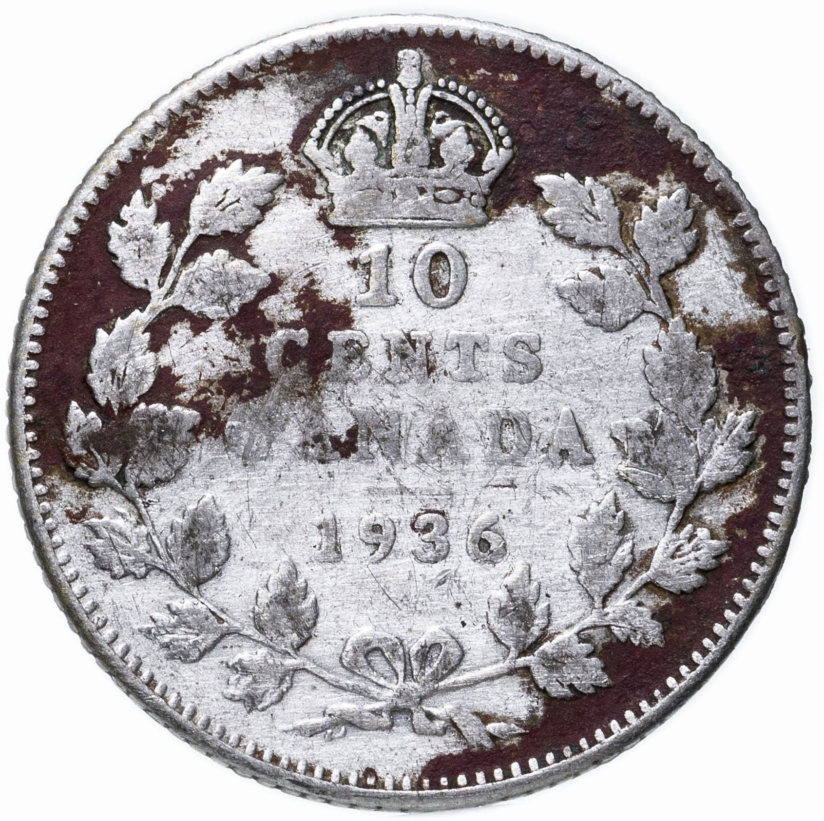 Canada 10 Cents Coin | King George V | KM23a | 1920 - 1936