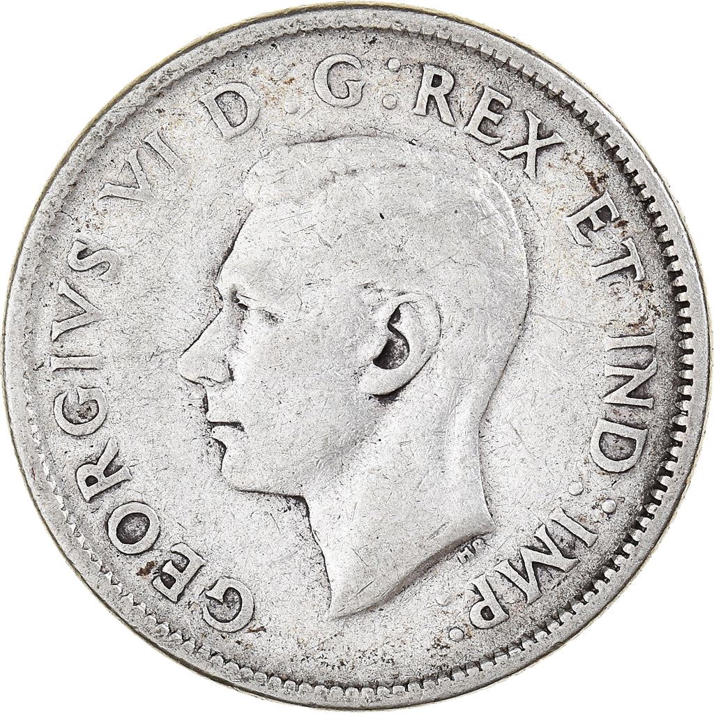 Canada 25 Cents Coin | King George VI | Reindeer | KM35 | 1937 - 1947