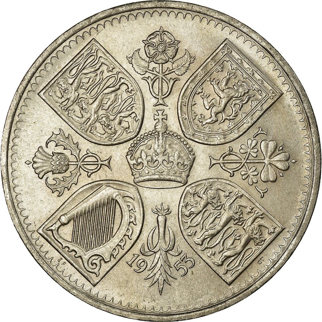 United Kingdom | 5 Shillings Coin | Coronation | KM:894 | 1953