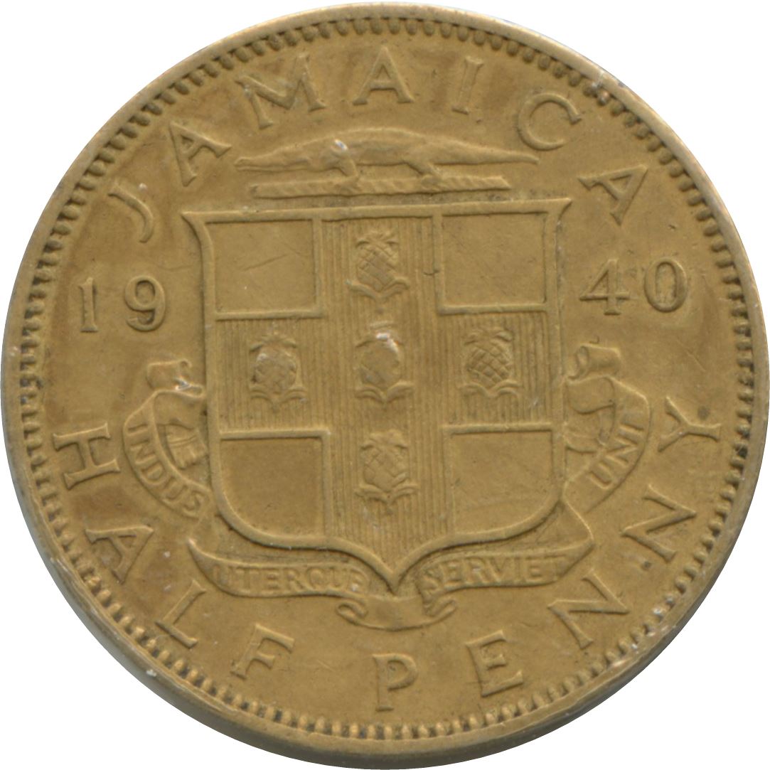 Jamaica | 1/2 Penny Coin | King George VI | Km:31 | 1938 - 1947