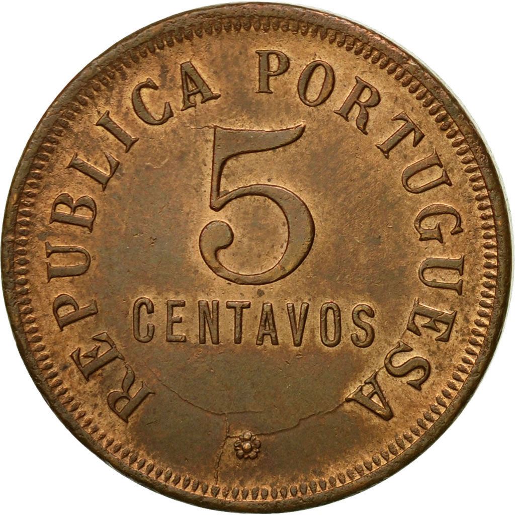 Angola | 5 Centavos Coin | Shield | Km:62 | 1921 - 1924