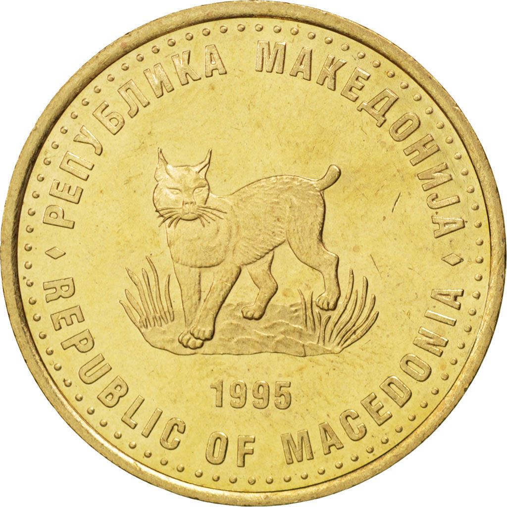 North Macedonia 5 Denari Coin | FAO | Lynx | KM7 | 1995