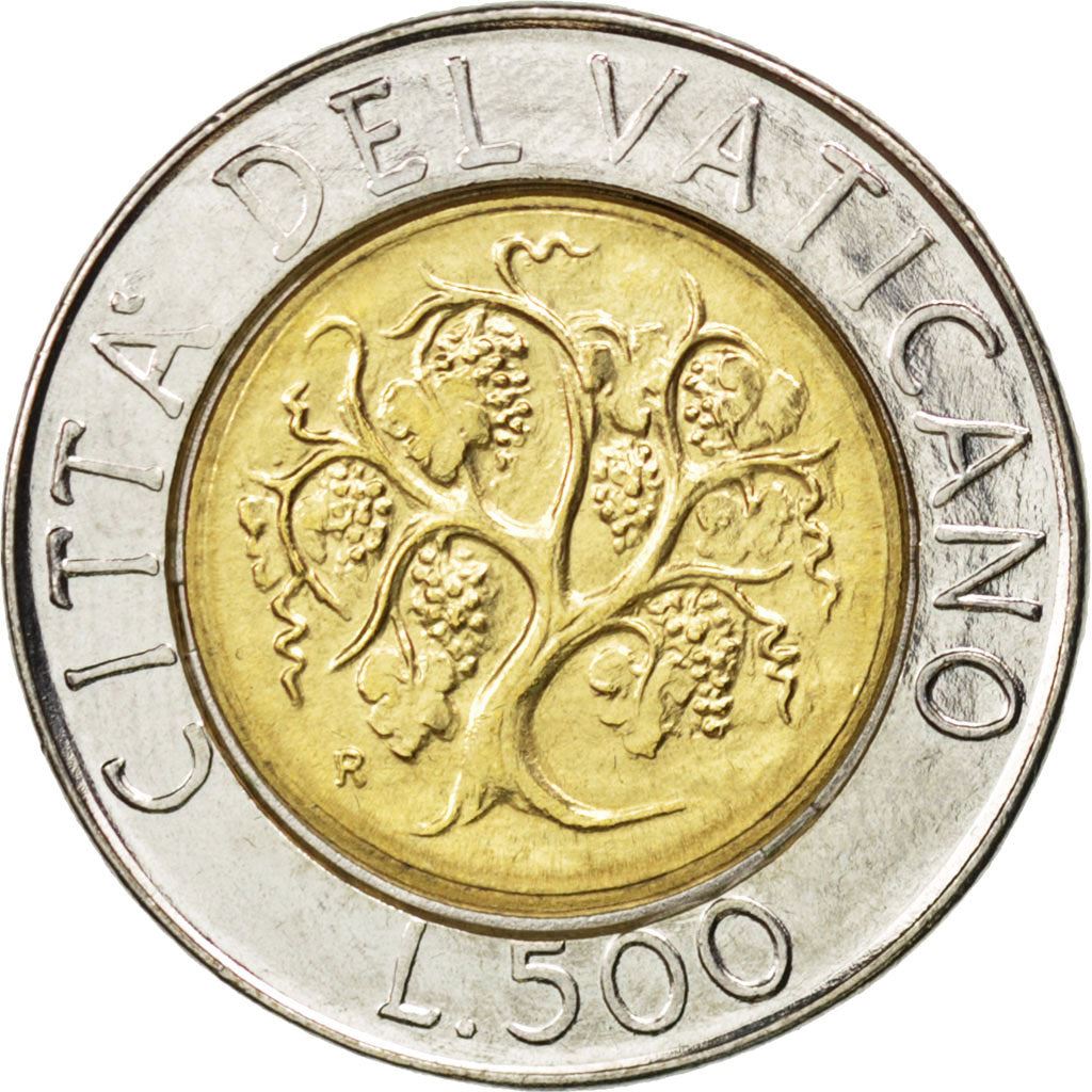 Vatican City | 500 Lire Coin | Grapevine | Km:218 | 1989