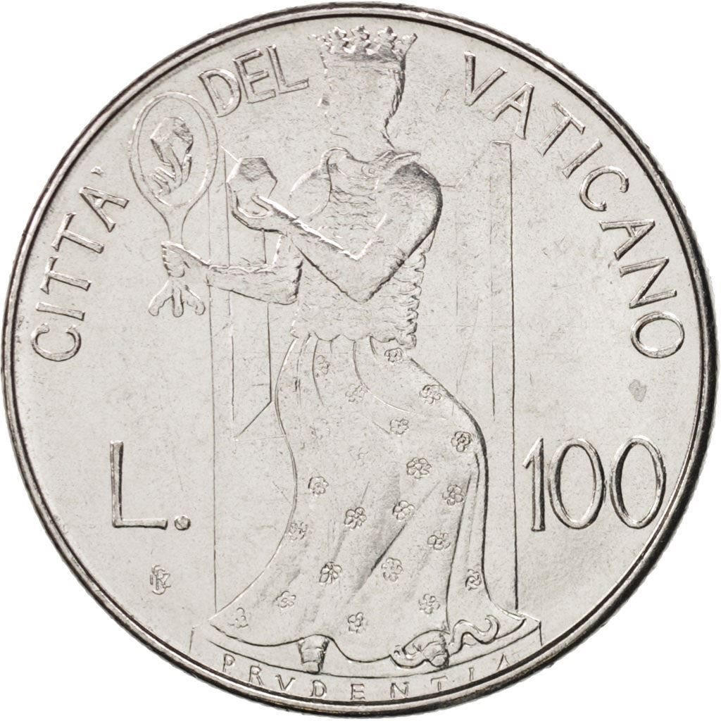 Vatican City | 100 Lire Coin | Prudence | Km:146 | 1979 - 1980