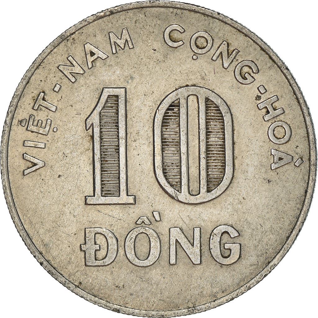 Vietnam › South Vietnam | 10 Dong Coin | Rice stalks | Km:8 | 1964 - 1967