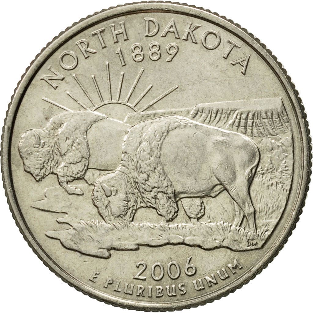 United States | 1/4 Dollar Coin | North Dakota | Km:385 | 2006