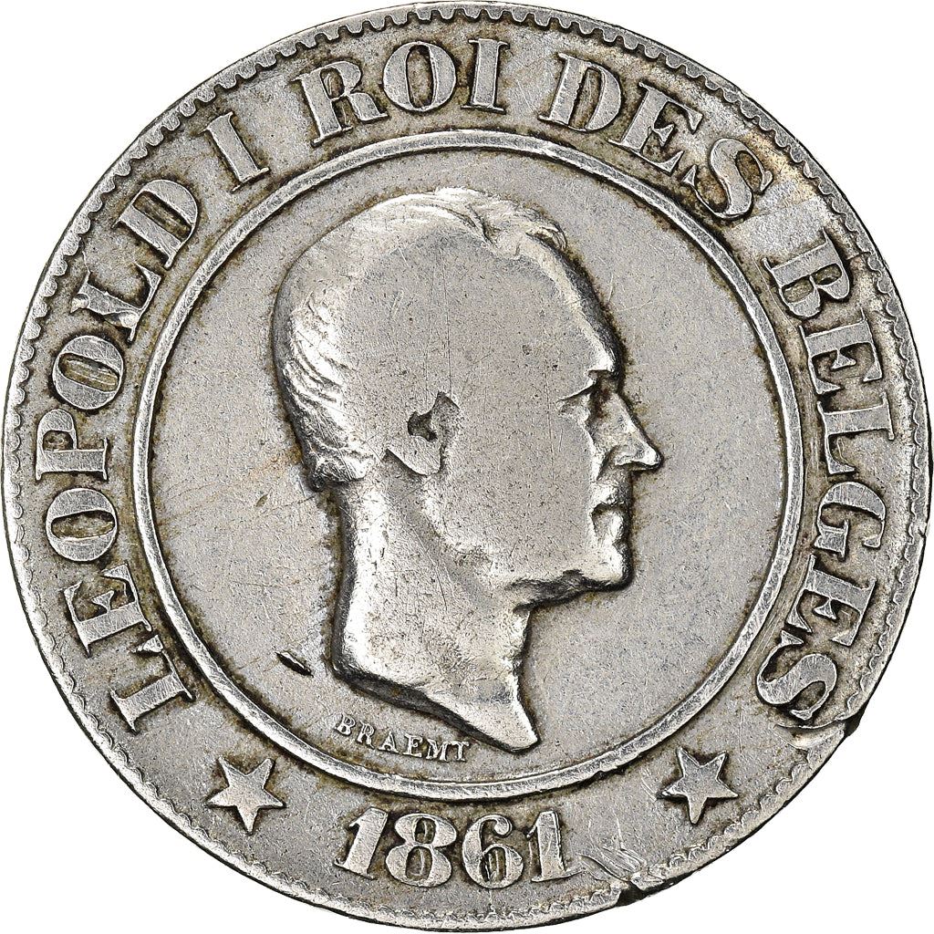 Belgian | 20 Centimes Coin | Leopold I | Lion | Star | KM20 | 1860 - 1861