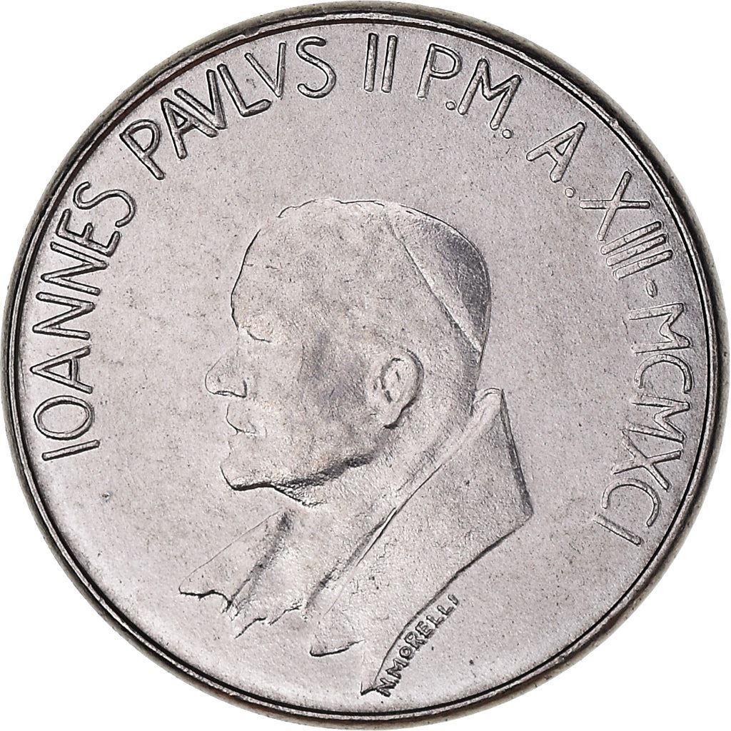 Vatican City | 50 Lire Coin | Baptism | Km:230 | 1991