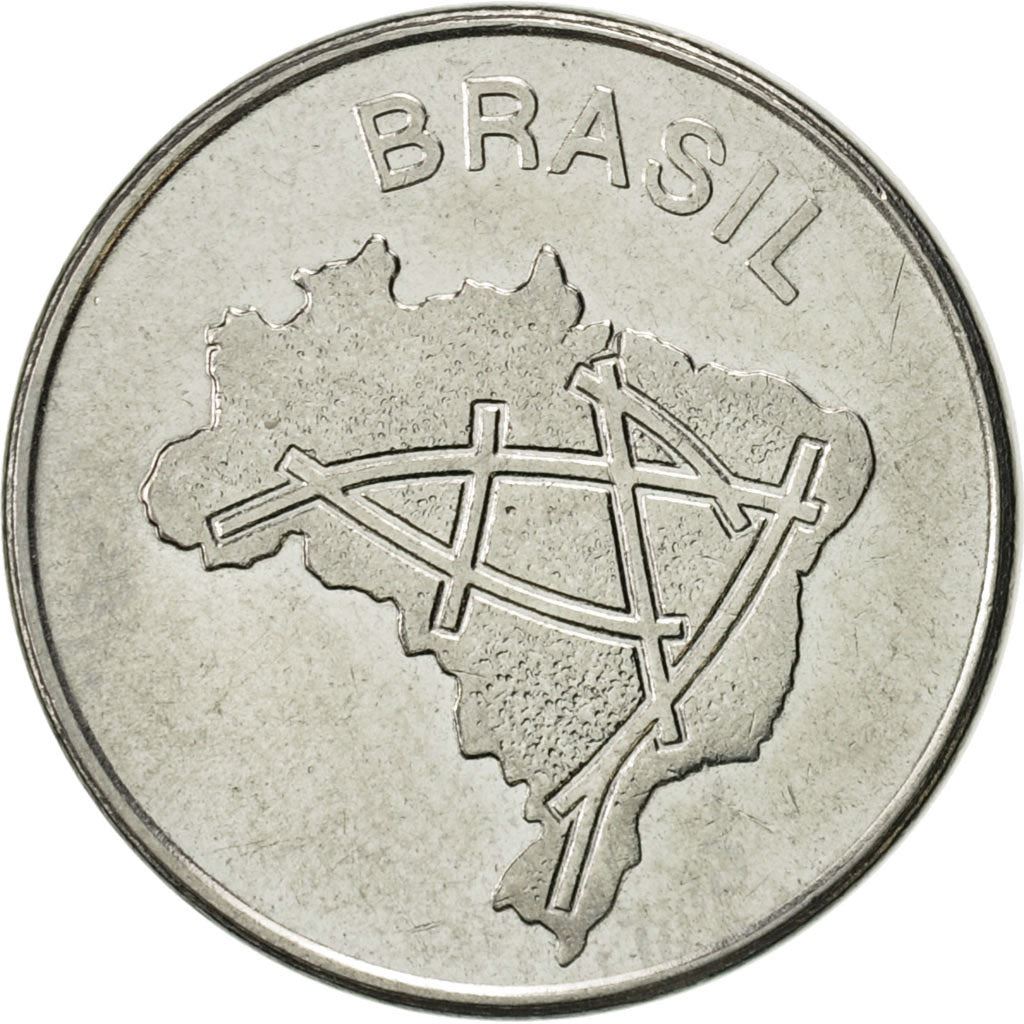 Brasiliansk 10 Cruzeiros Mynt | KM592.1 | Brasils hovedveikart | 1980 - 1984