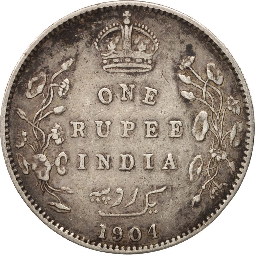 India - British | 1 Rupee Coin | King Edward VII | Km:508 | 1903 - 1910