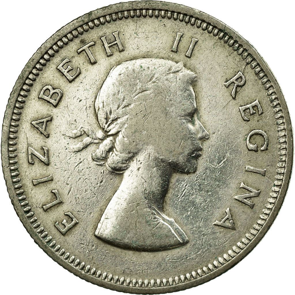 South Africa | 2 Shillings Coin | Elizabeth II | South African Shield | Km:50 | 1953 - 1960