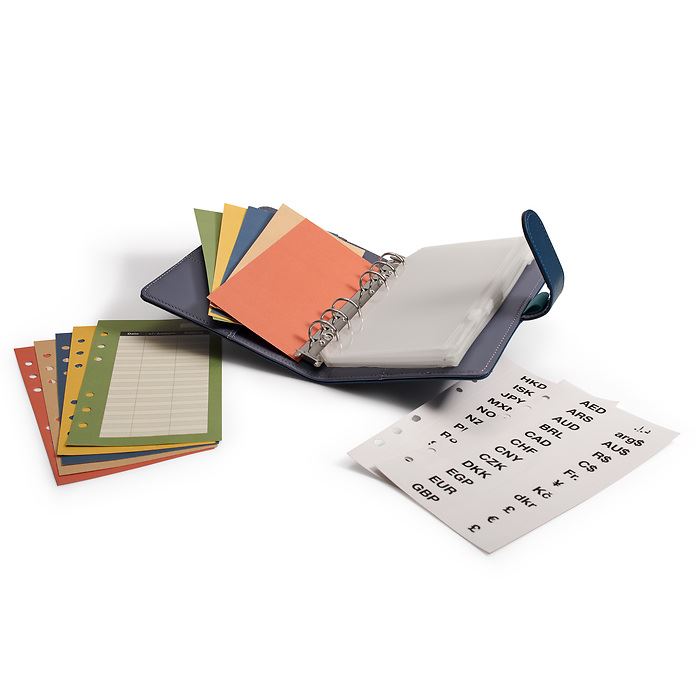 Travel Money Ring Binder | 5 Zip-Up Sheets Included | Three Colours