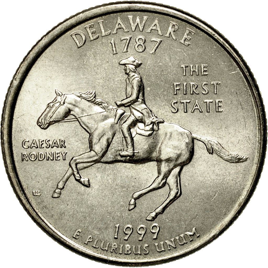 United States | 1/4 Dollar Coin | Caesar Rodney | Km:293 | 1999